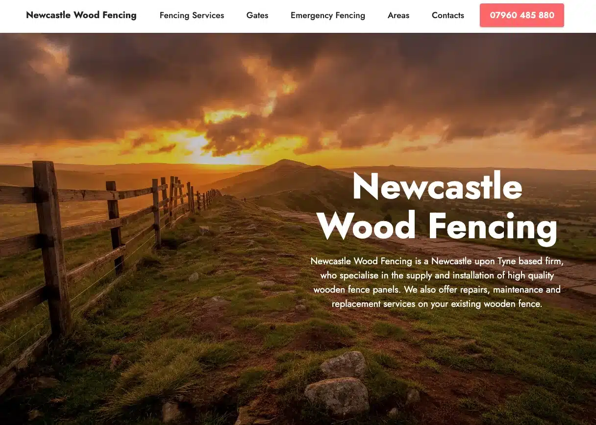 newcastle wood fencing